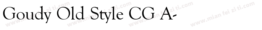 Goudy Old Style CG A字体转换